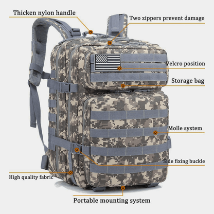 Tactical 45L Molle Rucksack Backpack - Tanks Treasures