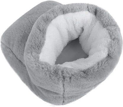 USB Electric Heated Foot Shoes Thick Plush Foot Heater Winter Heating Pad Cushion Heat Therapy Feet Warmer Boots Slipper Shoes, Gray, One Size - Tanks Treasures