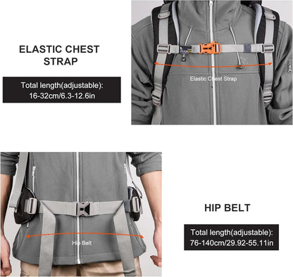 70L Internal Frame Backpack Camping Backpacking Hiking Backpack for Men Women with Rain Cover - Tanks Treasures