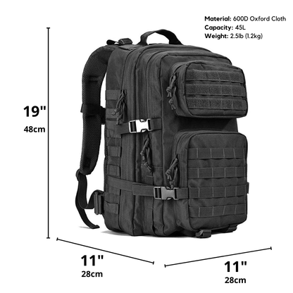 Tactical 45L Molle Rucksack Backpack - Tanks Treasures