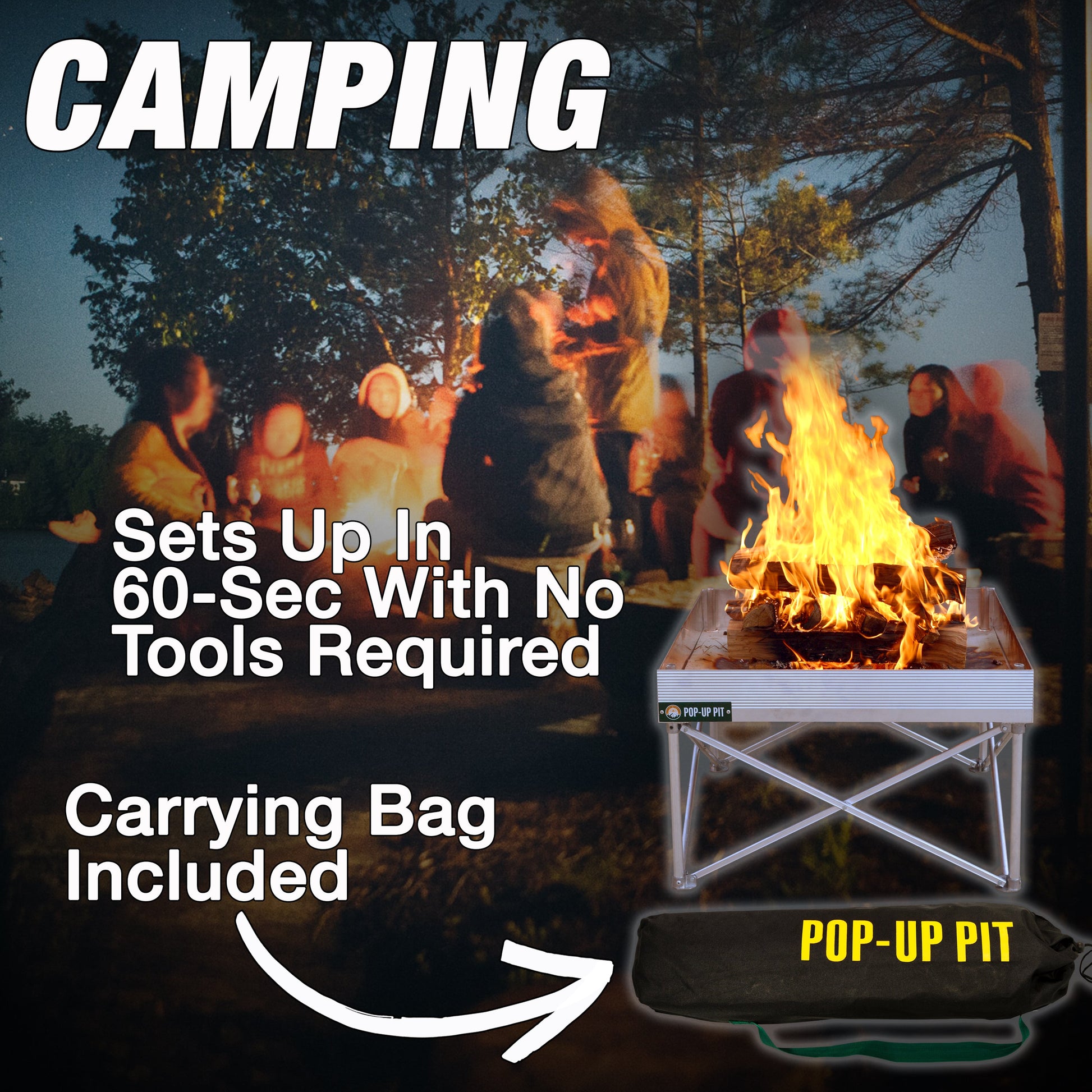 Pop-Up Fire Pit - Go Anywhere Kit - Tanks Treasures
