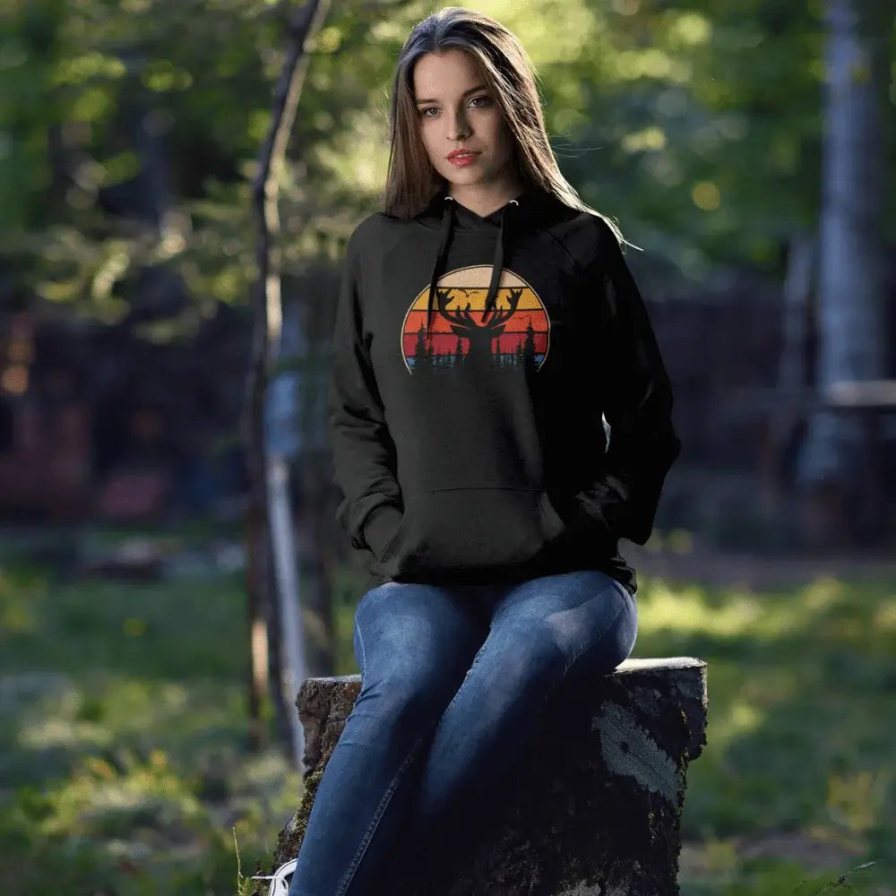 Deer Color Women Hoodie - Tanks Treasures