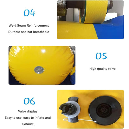 Extra Large Inflatable Floating Water Island With Trampoline, 22FT (SAK41258) - Tanks Treasures