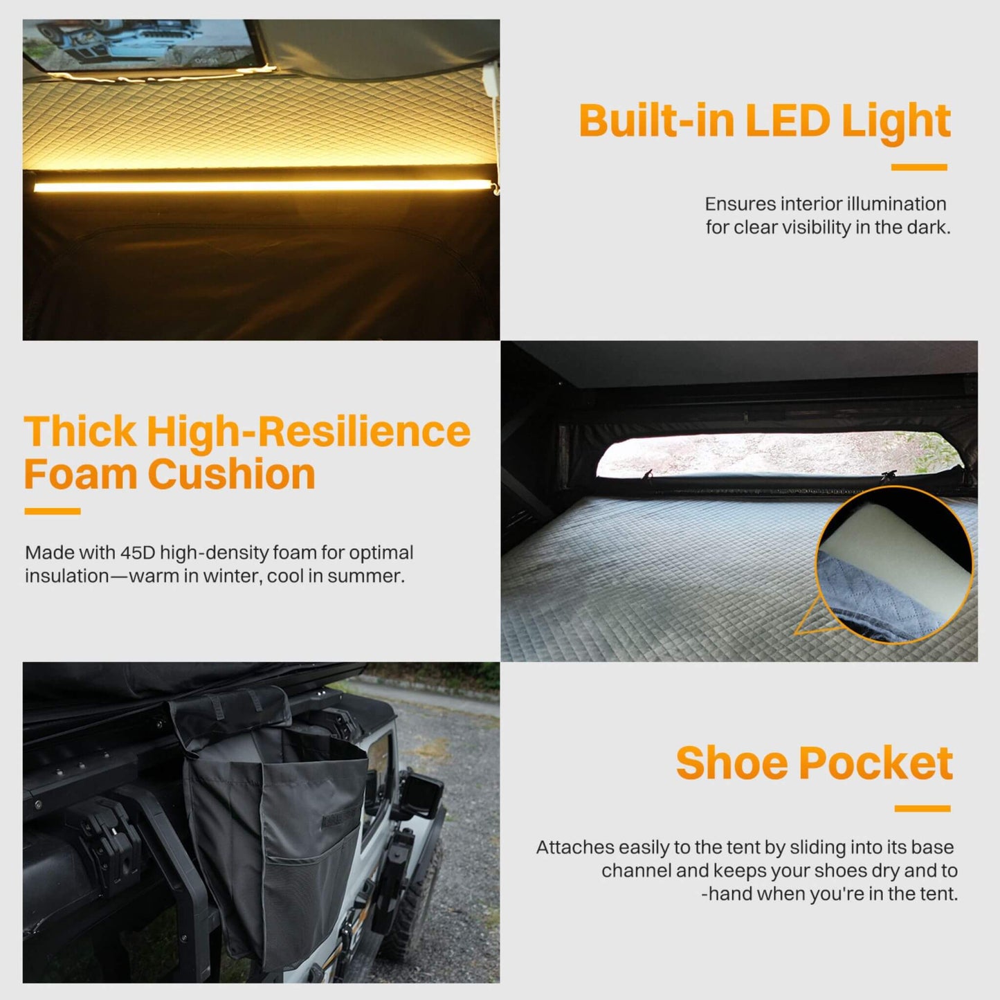 Heavy Duty 2-3 Person Hardshell Rooftop Tent With Ladder (SAK93120) - Tanks Treasures