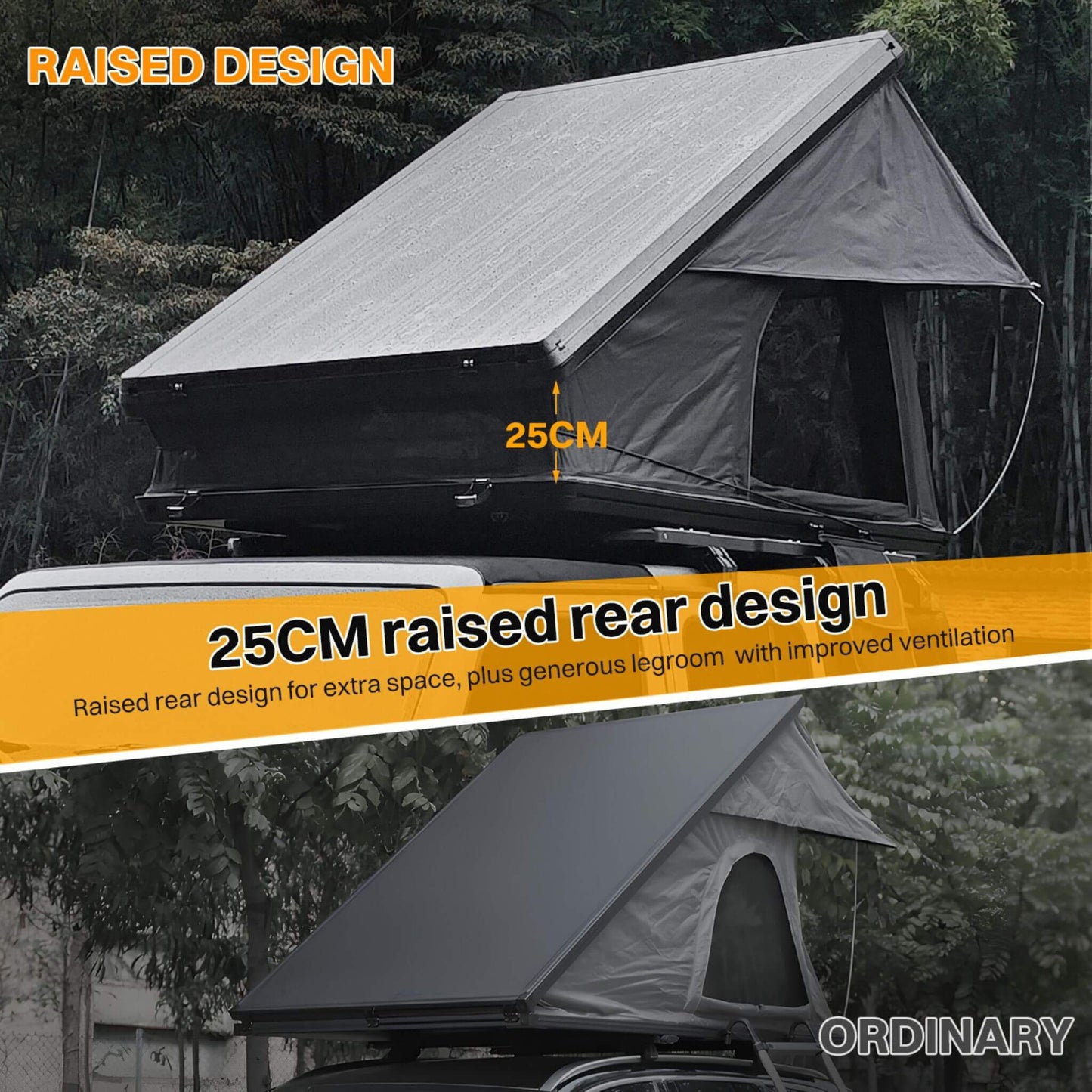 Heavy Duty 2-3 Person Hardshell Rooftop Tent With Ladder (SAK93120) - Tanks Treasures