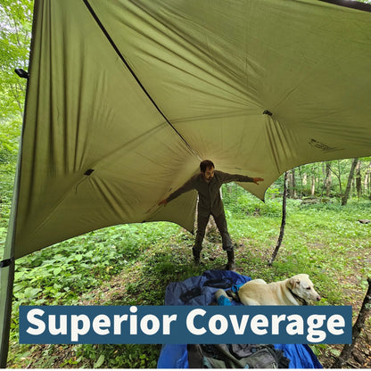 Hideaway Tarp – 12' Hammock Rain Tarp - Tanks Treasures
