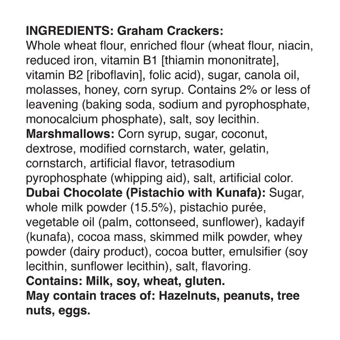 Dubai Chocolate S’mores Night Pack - Tanks Treasures