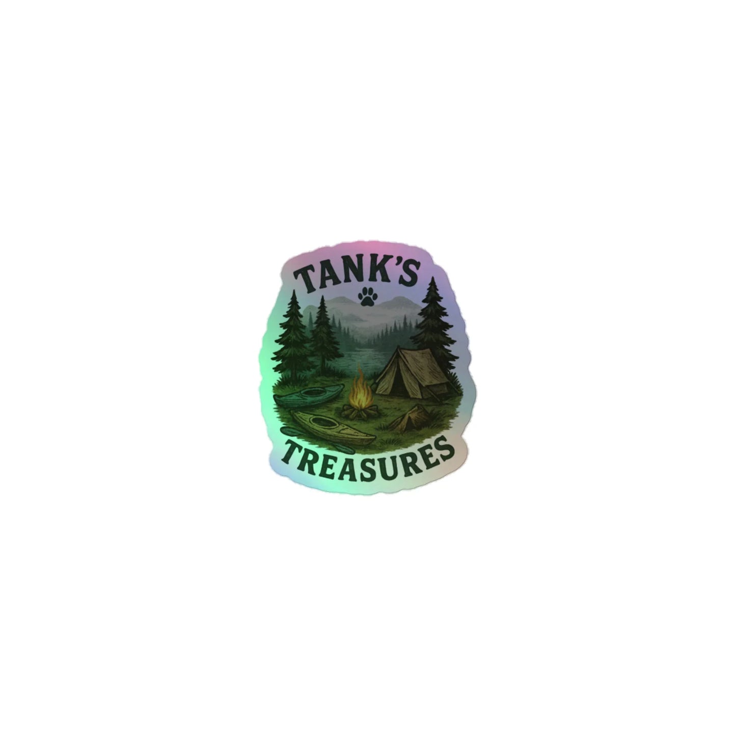 Tank’s Treasures Holographic Sticker – Slap-On Attitude - Tanks Treasures