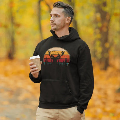 Deer Color Men Hoodie - Tanks Treasures