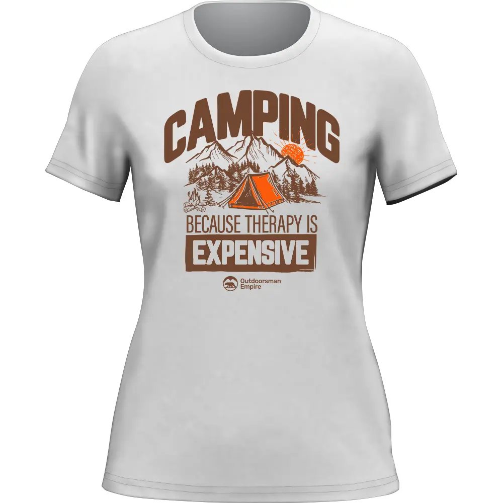 Camping No Expensive T-Shirt for Women - Tanks Treasures