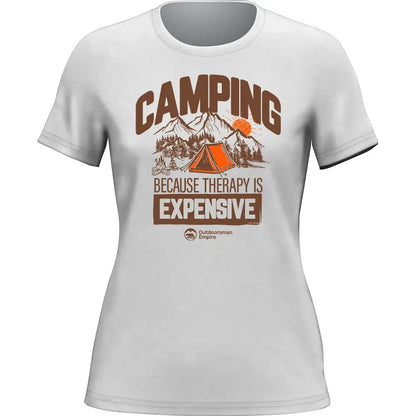 Camping No Expensive T-Shirt for Women - Tanks Treasures