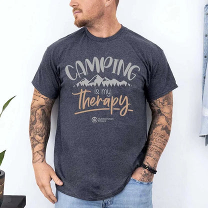 Camping Is My Therapy Man T-Shirt - Tanks Treasures