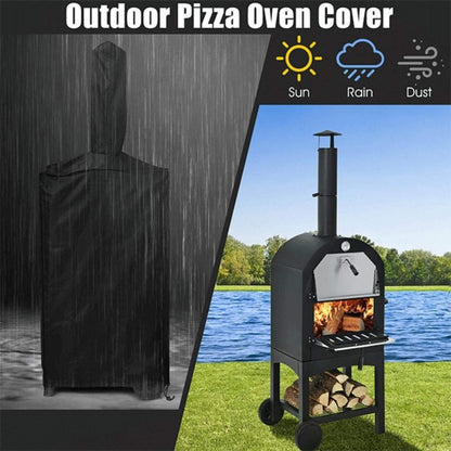 Portable Outdoor Wood Fired Pizza Oven W/ Pizza Stone & Waterproof Cover - Tanks Treasures