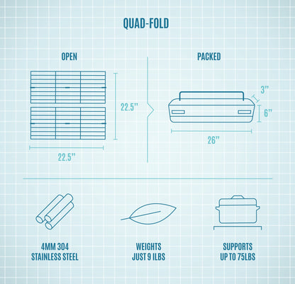 Quad-Fold Grill Grate - Tanks Treasures
