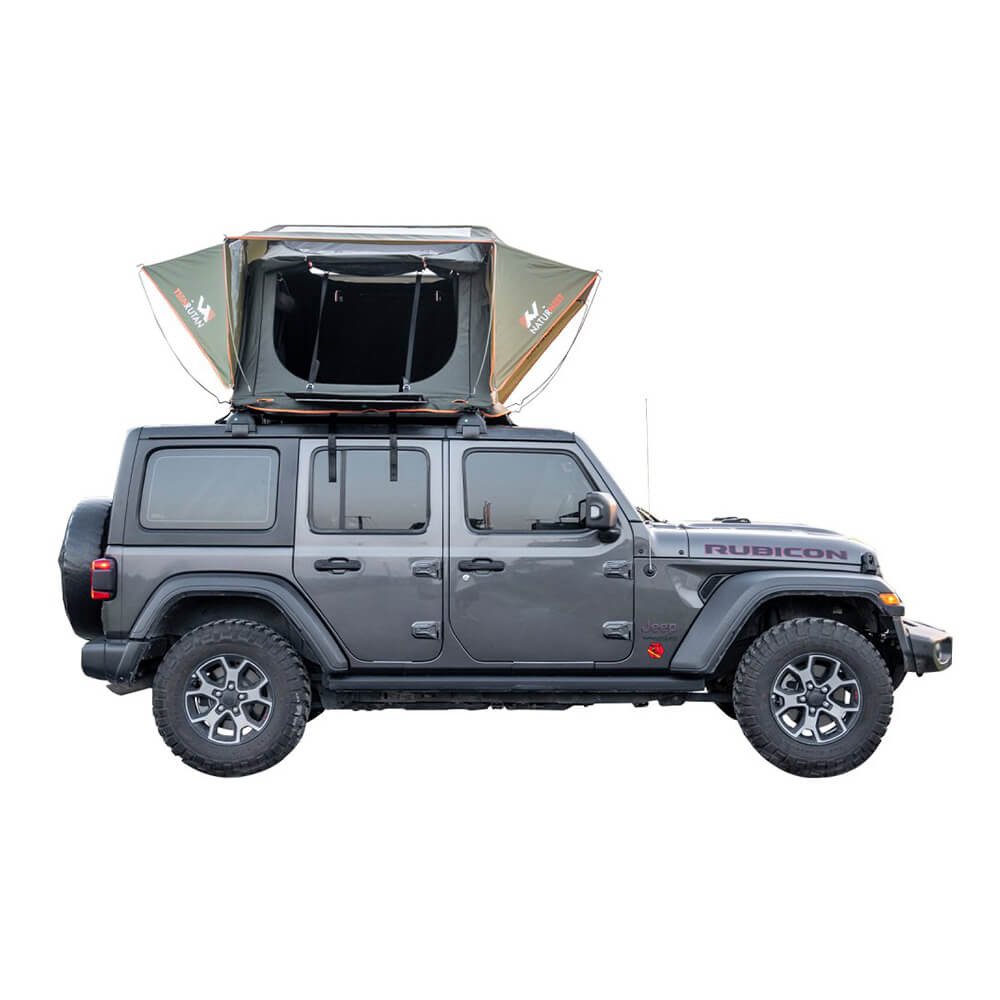Naturnest Andromeda Green Soft Shell Rooftop Tent With Large Panoramic Skylight & YKK Doors (SAK50612) - Tanks Treasures