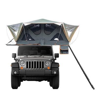 Naturnest Andromeda Green Soft Shell Rooftop Tent With Large Panoramic Skylight & YKK Doors (SAK50612) - Tanks Treasures