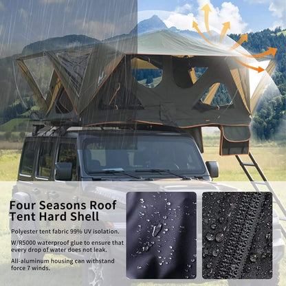 Naturnest Andromeda Green Soft Shell Rooftop Tent With Large Panoramic Skylight & YKK Doors (SAK50612) - Tanks Treasures