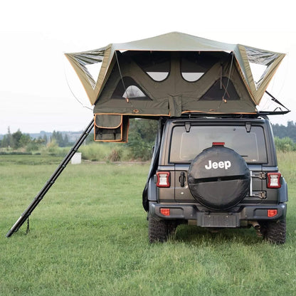 Naturnest Andromeda Green Soft Shell Rooftop Tent With Large Panoramic Skylight & YKK Doors (SAK50612) - Tanks Treasures