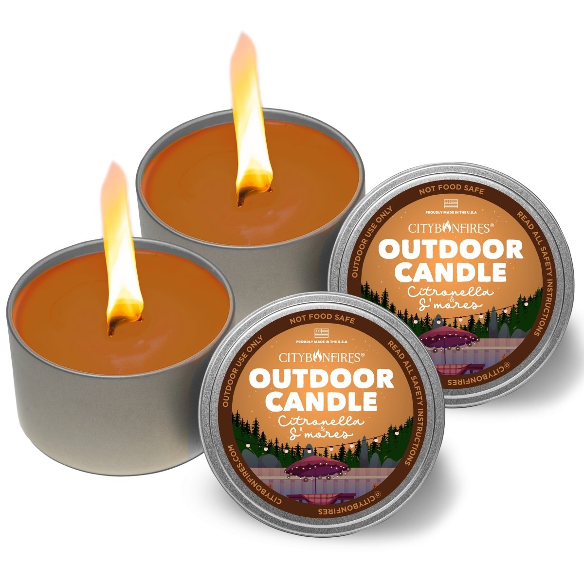 The Outdoor Citronella Candle - S'mores Scent - Tanks Treasures